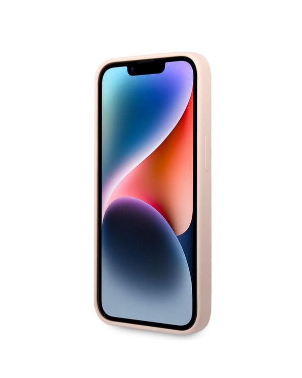 Karl Lagerfeld and Choupette Liquid Silicone Case Защитный чехол для iPhone 14 Plus / розовый