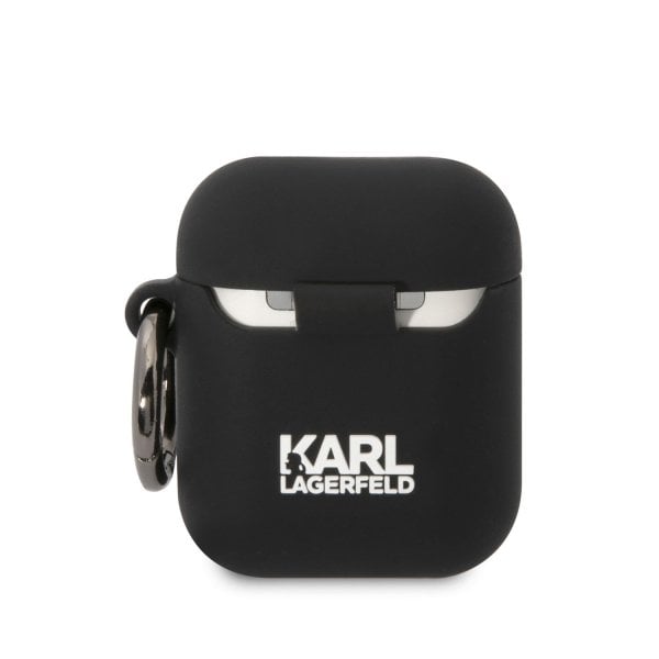 Karl Lagerfeld 3D Logo NFT Choupette Head Silicone Case Защитный чехол для AirPods 1/2 / чёрный