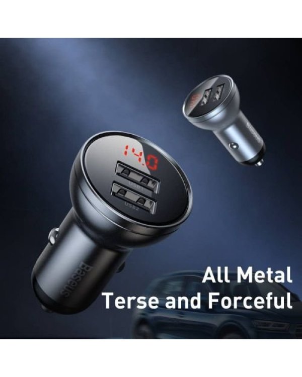 Baseus Digital Display Dual USB Модулятор 4.8A / 24W