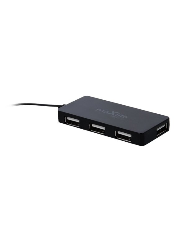 Maxlife Home Office USB 2.0 USB - 4x USB 0,15 m black + кабель 1,5 m Hub
