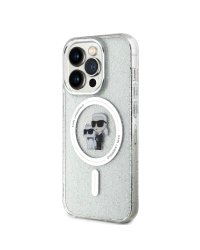 Karl Lagerfeld IML Glitter Karl and Choupette MagSafe Case Защитный чехол для iPhone 15 Pro / прозрачный