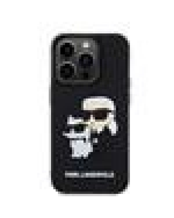 Karl Lagerfeld 3D Rubber Karl and Choupette Case Защитный чехол для iPhone 13 Pro / чёрный