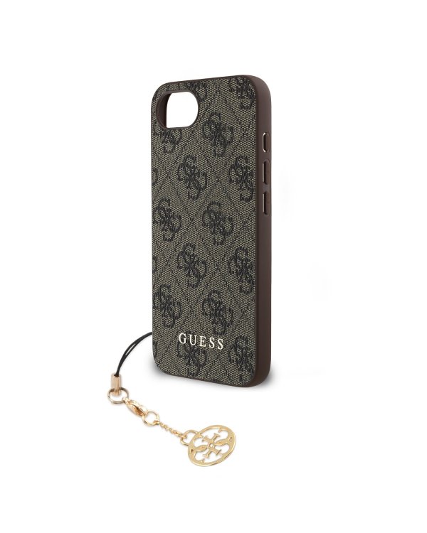 Guess 4G Charm Case Защитный чехол для iPhone 16e Tone on Tone / коричневый