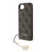 Guess 4G Charm Case Защитный чехол для iPhone 16e Tone on Tone / коричневый