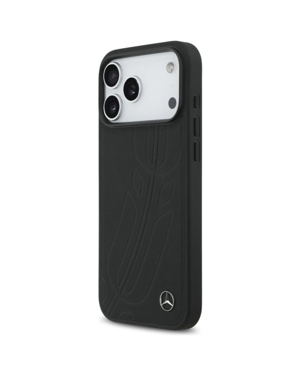 Mercedes Leather Large Laurel Leave MagSafe Case Чехол для Apple iPhone 17 Pro Max