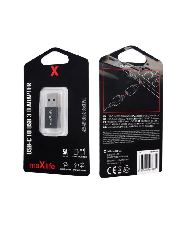 Maxlife Адаптер USB-C / USB 3.0