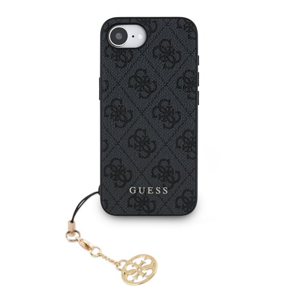 Guess 4G Charm Case Защитный чехол для iPhone 16e Tone on Tone / серый