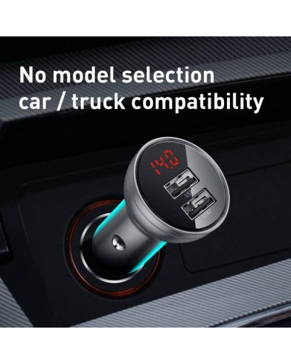 Baseus Digital Display Dual USB Модулятор 4.8A / 24W