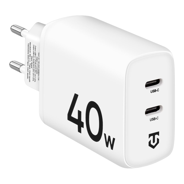 Tactical Base Plug Dual 40W Зарядное устройство / белый