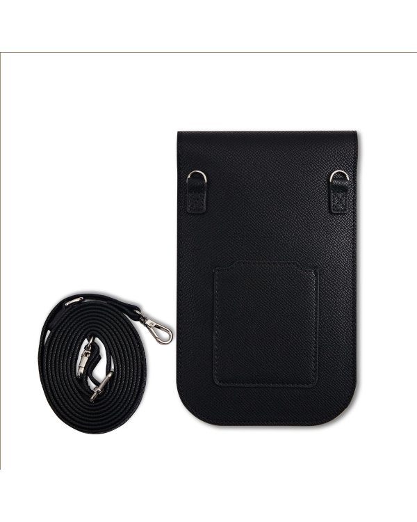 Guess PU Grained Triangle Logo Phone Bag Сумка для телефона / чёрный