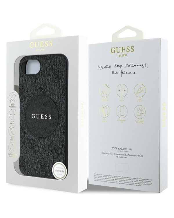 Guess 4G Circle Classic Logo MagSafe Чехол для Apple iPhone 16e