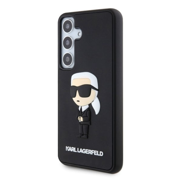 Karl Lagerfeld 3D Rubber Ikonik Case Защитный чехол для Samsung Galaxy S24 / чёрный