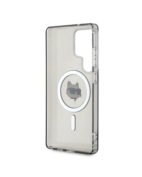 Karl Lagerfeld Button Choupette Head Printed Logo MagSafe Чехол для Samsung Galaxy S25 Ultra