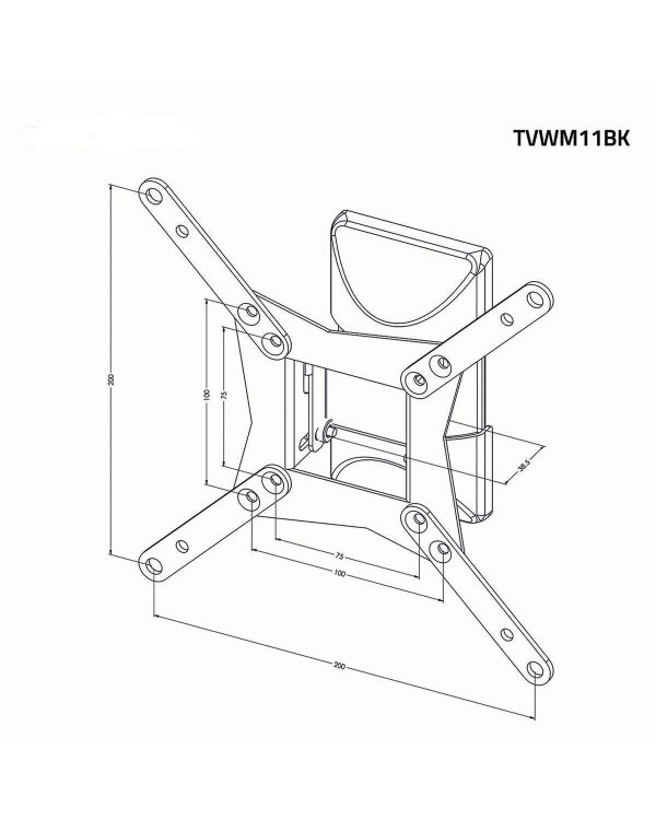 Nedis TVWM11BK Hастенный поворотный кронштейн для телевизоров LED / LCD / PLASMA TV 10 - 32"