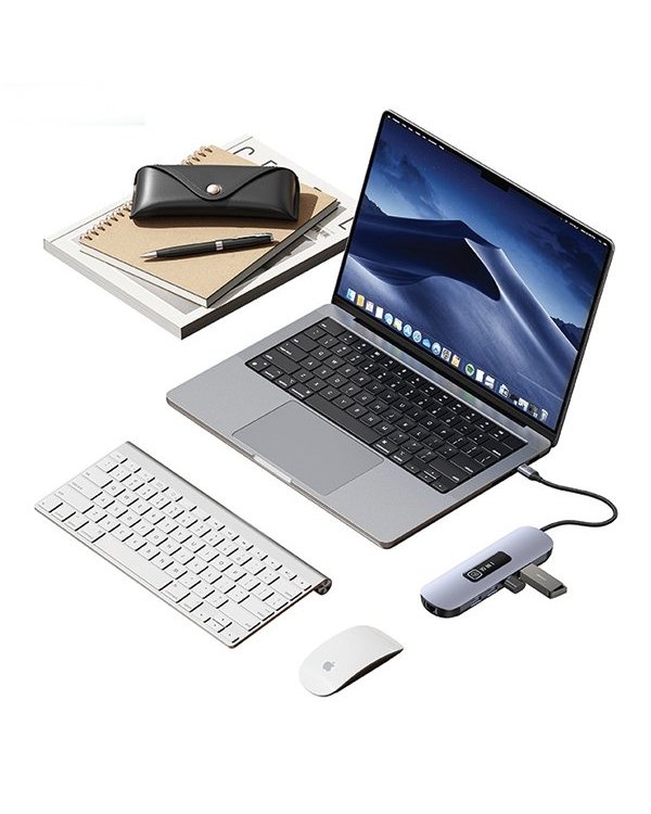 Usams 10in1 Адаптер 3x USB 3.0 / TF / SD / USB-C / HDMI / RJ45 / VGA PD100W / Hub