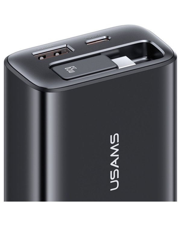 Usams Xiang Series USB-C / USB-A Hастенное Зарядное Устройство White