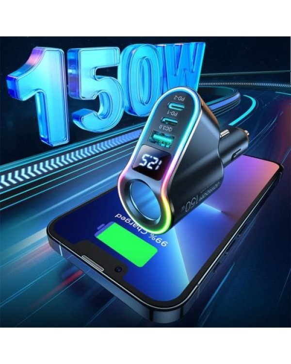 Joyroom JR-CL21 4in1 Авто Зарядное устройство / Bluetooth / FM-передатчик