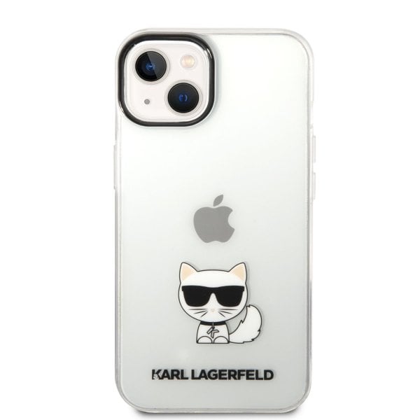 Karl Lagerfeld Choupette Logo Case Защитный чехол для iPhone 14 Plus / прозрачный