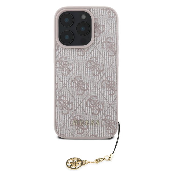 Guess 4G Charm Case Защитный чехол для iPhone 16 Pro Max Tone on Tone / розовый