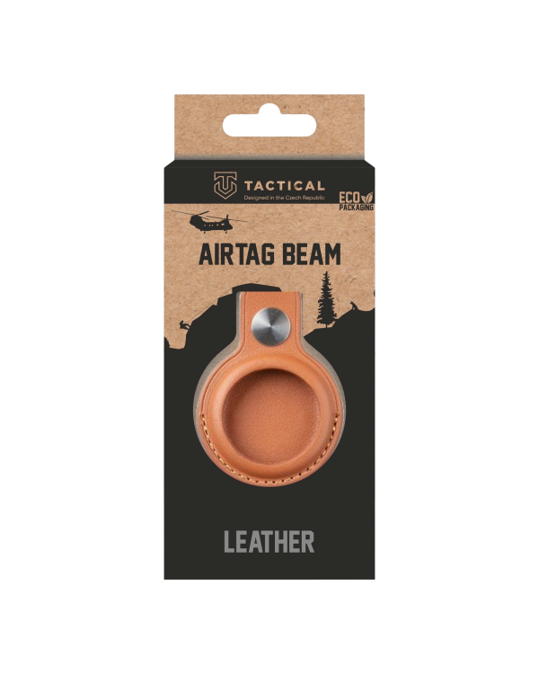 Tactical Airtag Beam Leather Кожаный чехол для Apple AirTag / коричневый