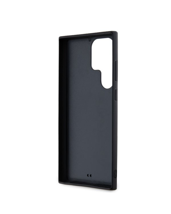 Karl Lagerfeld 3D Rubber Glitter Logo Защитный чехол для Samsung Galaxy S24 Ultra / чёрный