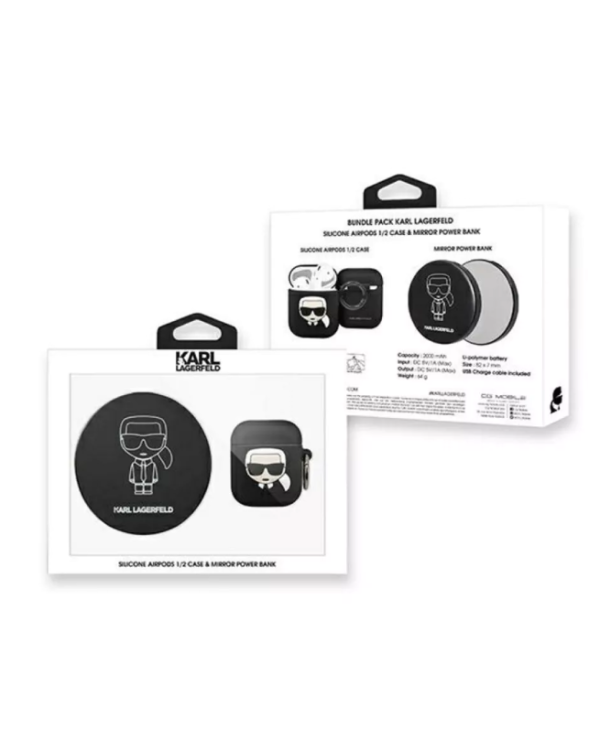 Karl Lagerfeld KLBPPBOA2K Чехол для Apple AirPods + Зарядка