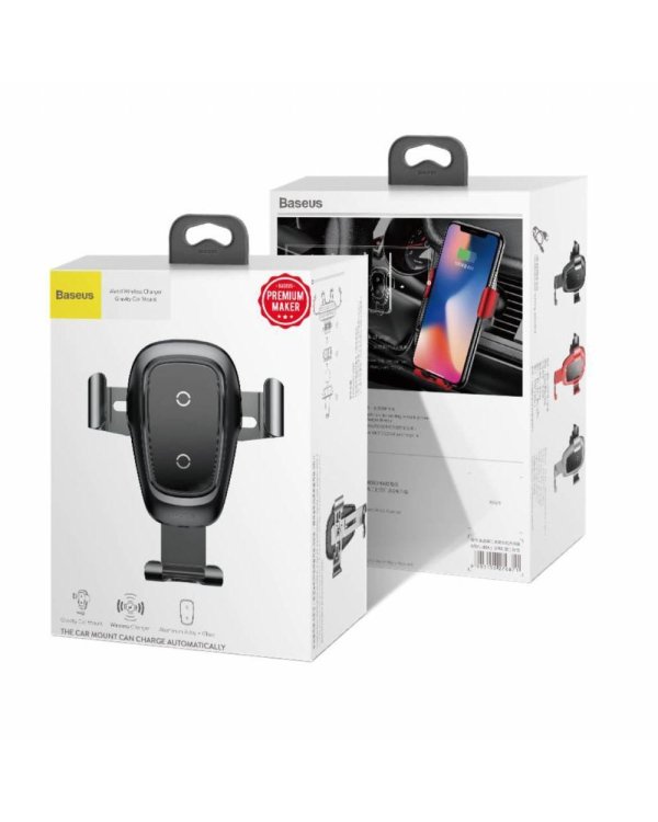 Baseus Gravity Air Vent Универсальный Держатель C Беспроводной Зарядкой + Micro USB Провод 1.2м