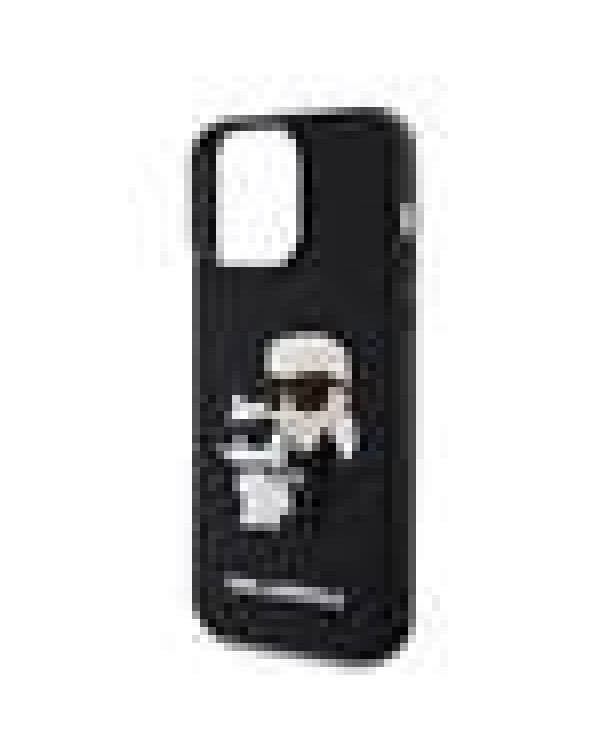Karl Lagerfeld 3D Rubber Karl and Choupette Case Защитный чехол для iPhone 14 Pro Max / чёрный