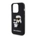 Karl Lagerfeld 3D Rubber Karl and Choupette Case Защитный чехол для iPhone 13 Pro / чёрный