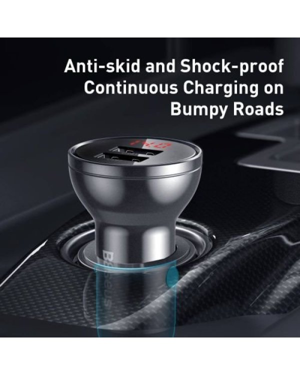 Baseus Digital Display Dual USB Модулятор 4.8A / 24W