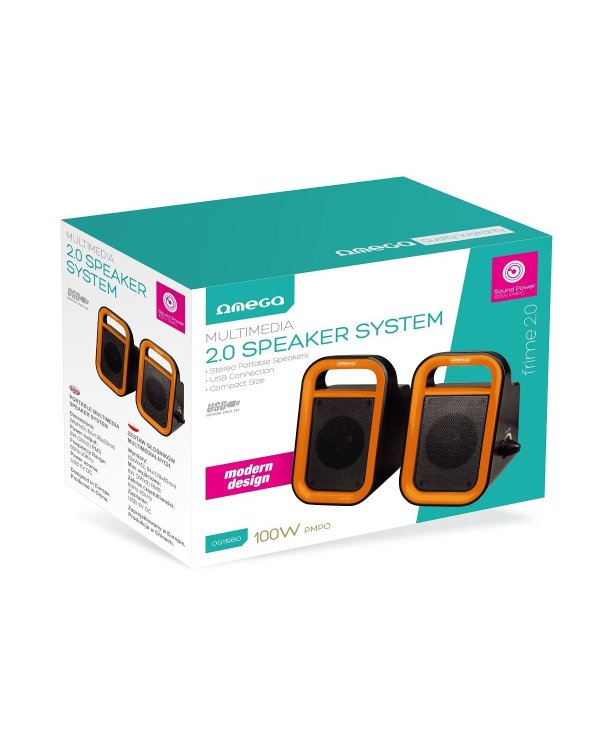 Omega OG119BO Стерео Колонки для ПК 2x 3W с 3.5mm Audio / USB Питанием
