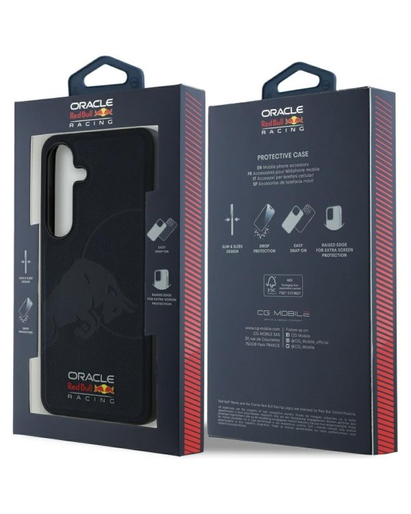 Red Bull Leather Meshed Debossed Bull MagSafe Чехол для Samsung Galaxy S25