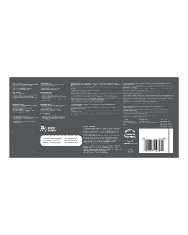 Logitech G G733 LIGHTSPEED Беспроводная Игровая Гарнитура с RGB