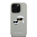 Karl Lagerfeld 3D Rubber Double Heads Case Защитный чехол для iPhone 16 Pro / бежевый