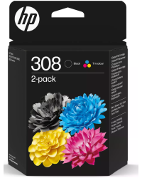 HP 308 2-Pack Картридж Черный / Трёхцветный