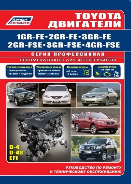 Toyota двигатели 1 GR-FE, 2 GR-FE, 3 GR-FE, 2 GR-FSE, 3 GR-FS, 4 GR-FSE. Руководство по ремонту и техническому обслуживанию