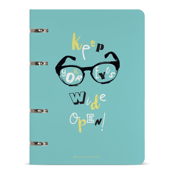 Тетрадь со сменным блоком "Reep your eyes wide open", 80 листов, в точку