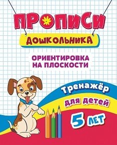 Прописи дошкольника. Ориентировка на плоскости. Тренажёр для детей 5 лет