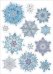 Наклейки оформительские "Хрустальные снежинки", 244х336 мм