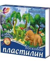 Пластилин восковой Фантазия, 12 цветов, со стеком
