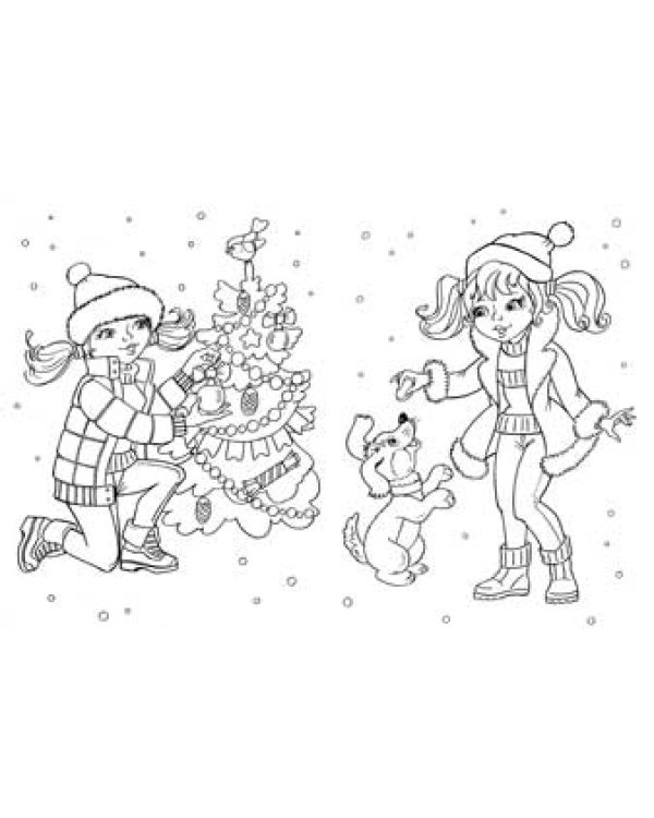 Девочка и  снегири