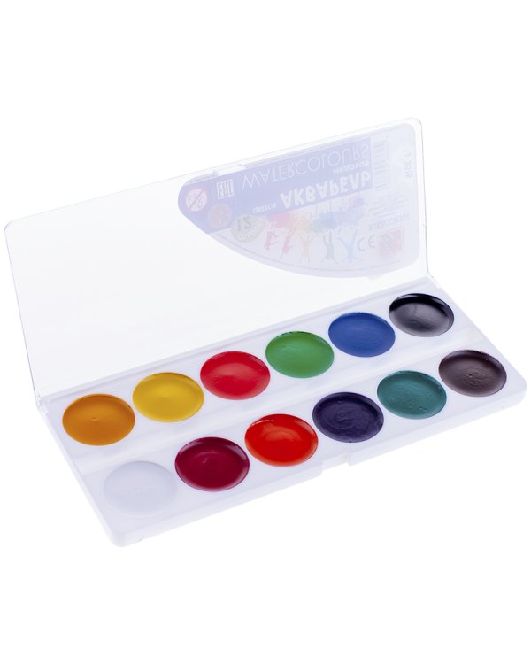 Акварель медовая Классика, 12 цветов, без кисточки