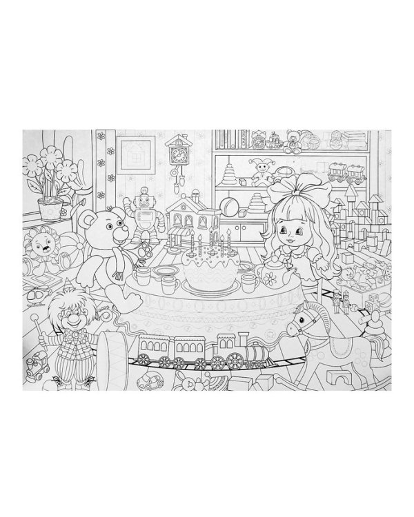 Мегараскраска "Любимые игрушки" (70х50 см)
