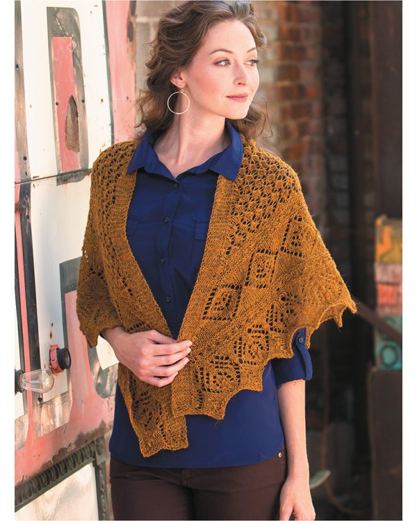 Классические шали.20 элегантных моделей с ажурами,косами и другими узорами.Спицы