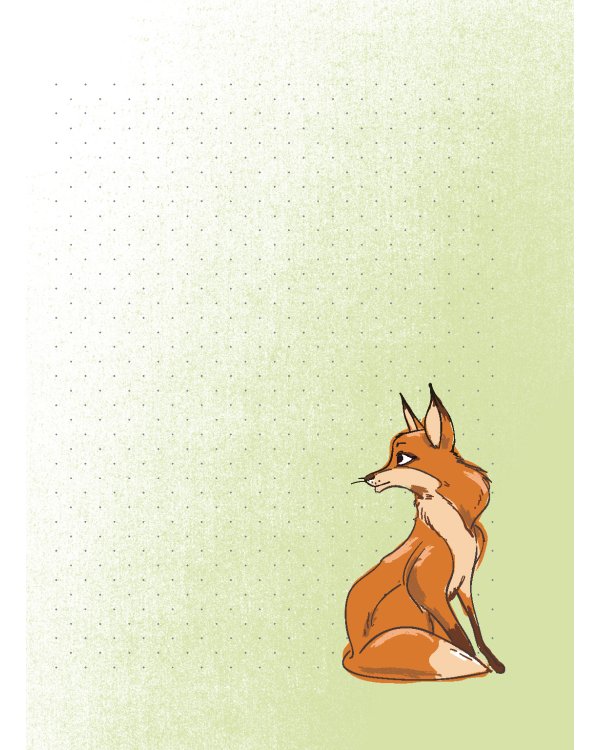 Блокнот с лисами.Колобка не видели?