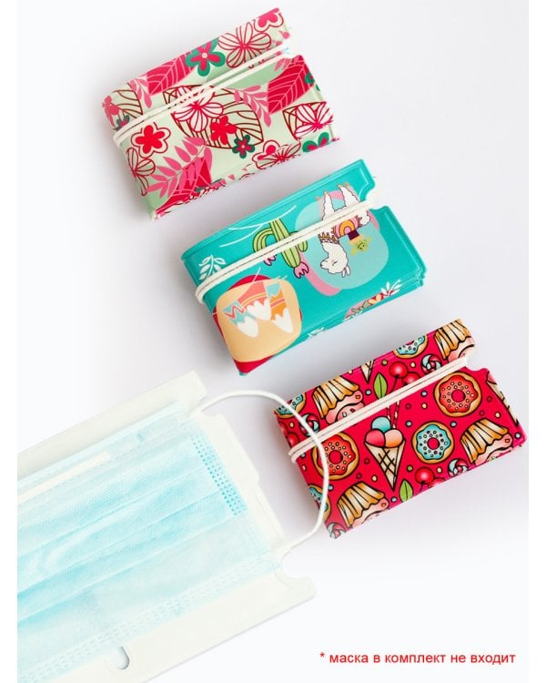 Чехлы для медицинских маскок "Женский. №2", 3 штуки