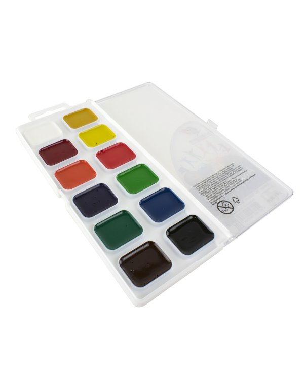 Акварель медовая Классика, 12 цветов, без кисточки