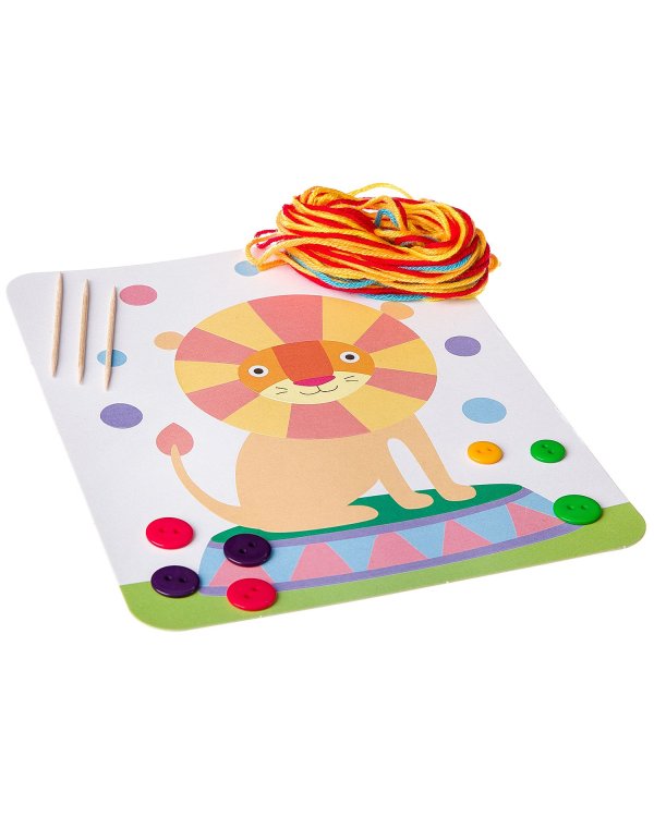 Шерстяная аппликация "Львенок-циркач"