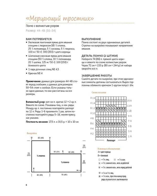 Модные пончо и накидки на каждый день.Вяжем спицами