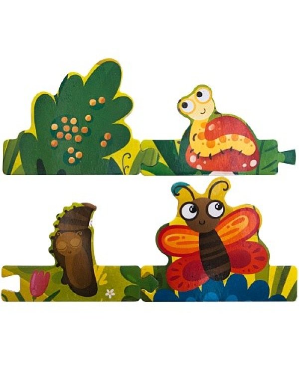 Как растет бабочка (книга с пазлами)